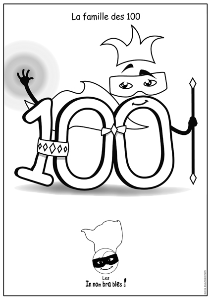 coloriage super héros 100 la famille des 100